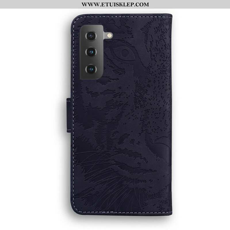 Etui Folio do Samsung Galaxy S21 Plus 5G Nadruk Twarzy Tygrysa